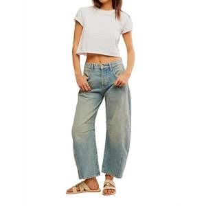 Free People Denim Blue Wide Leg Jeans